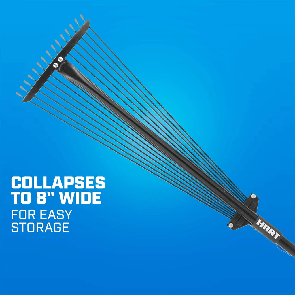 15-Tine Adjustable Leaf Rake with Telescoping Handle J241