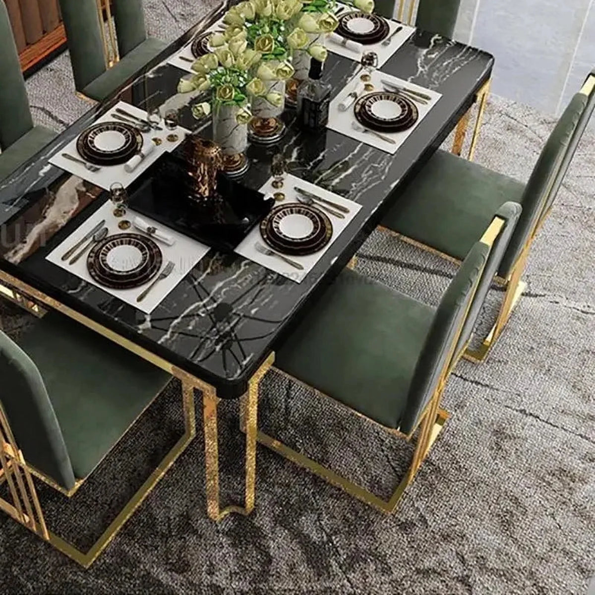 Rectangular Stainless Steel Dining Table W58006