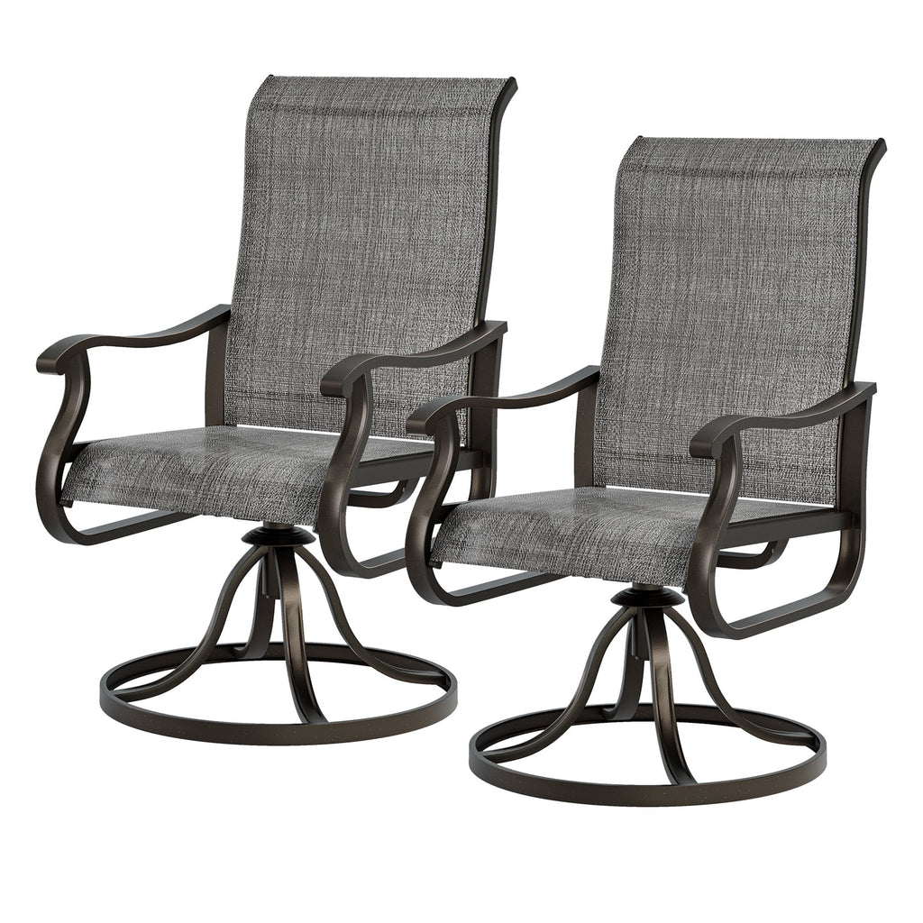Set of 2 Swivel Outdoor Dining Chairs S331952