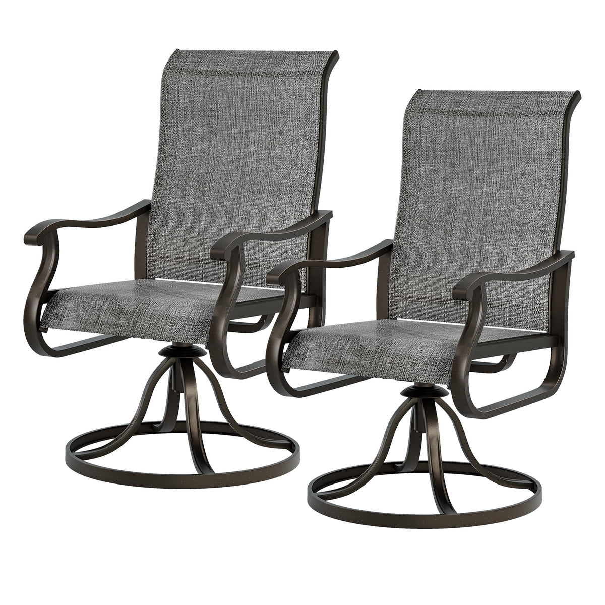 Set of 2 Swivel Outdoor Dining Chairs S331952
