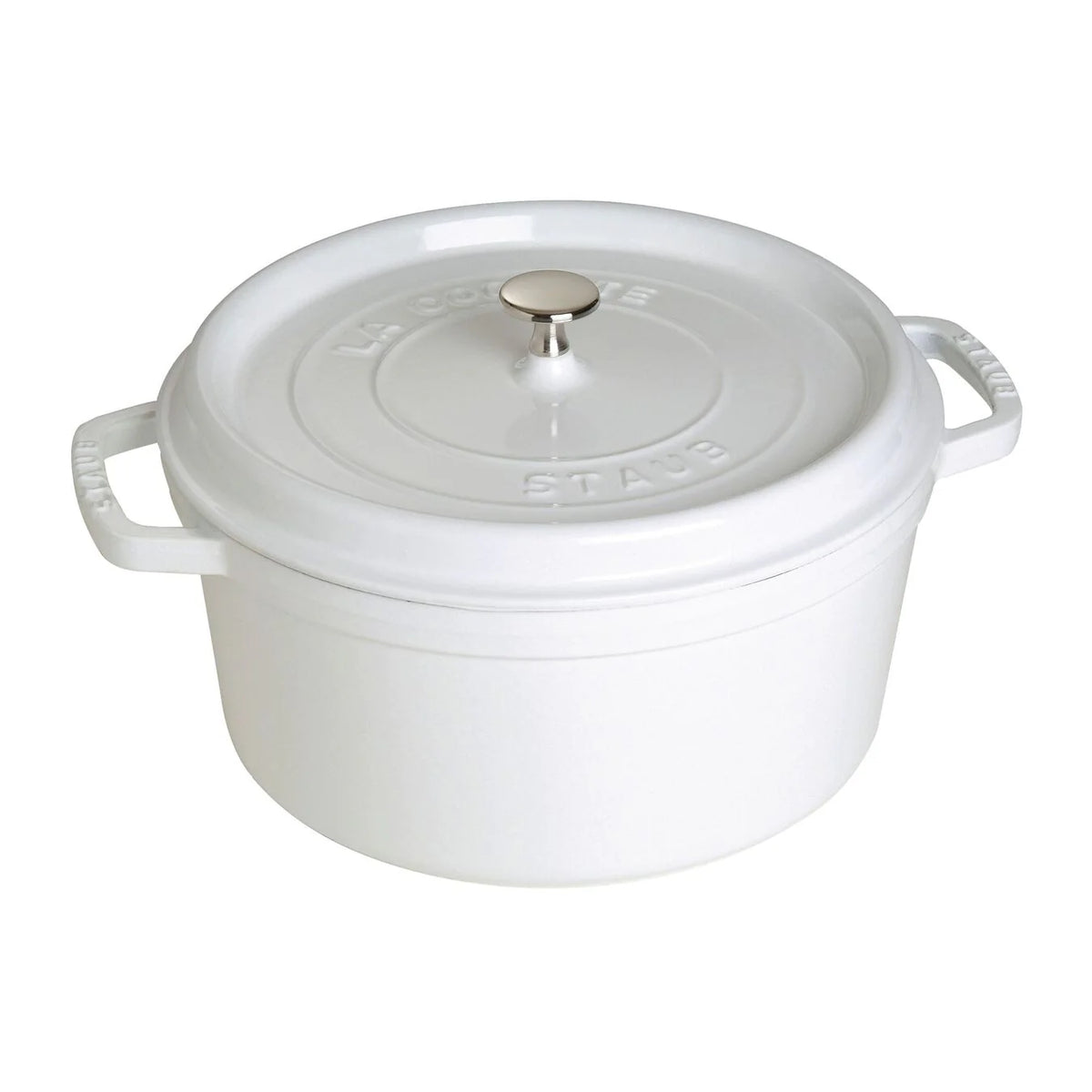 7 Qt. Cast Iron Round Dutch Oven in White U50218