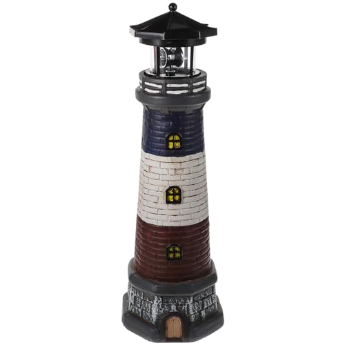 Solar Powered Rotating Lighthouse Statue K87510