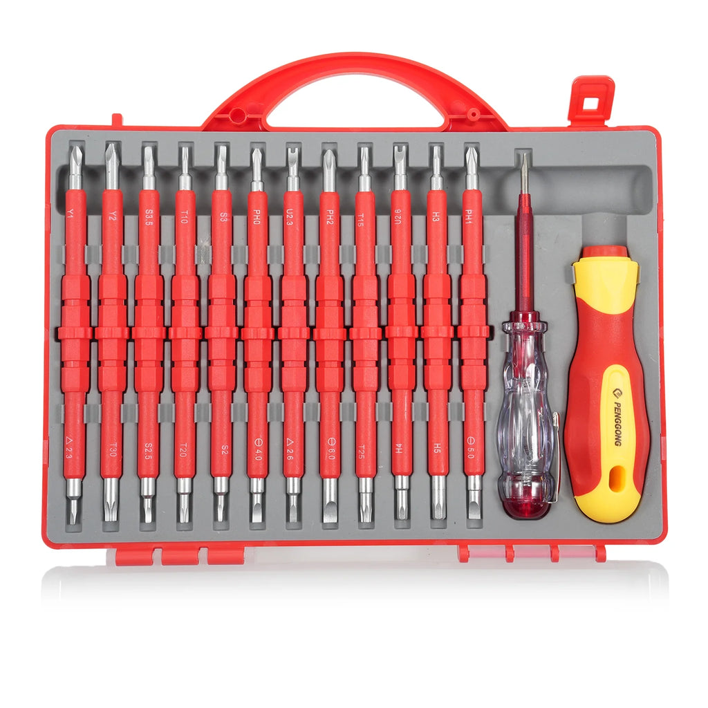 12 Pcs Screwdriver and Test Pencil Set Non-Slip Handle R463402
