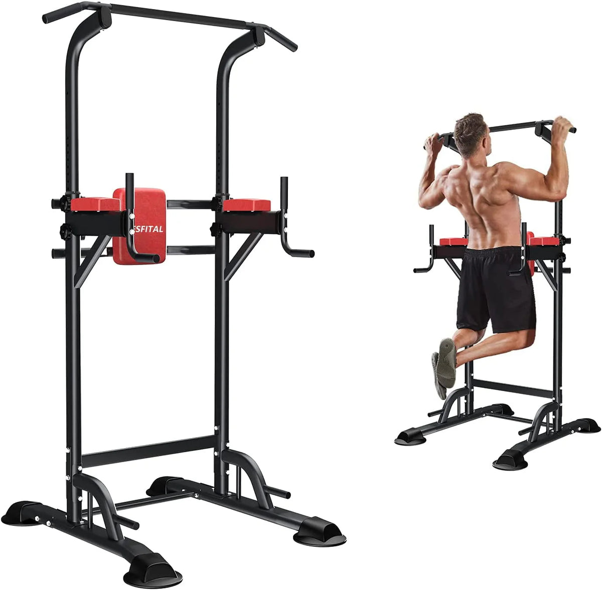 Height Adjustable Power Tower Dip Station P5217