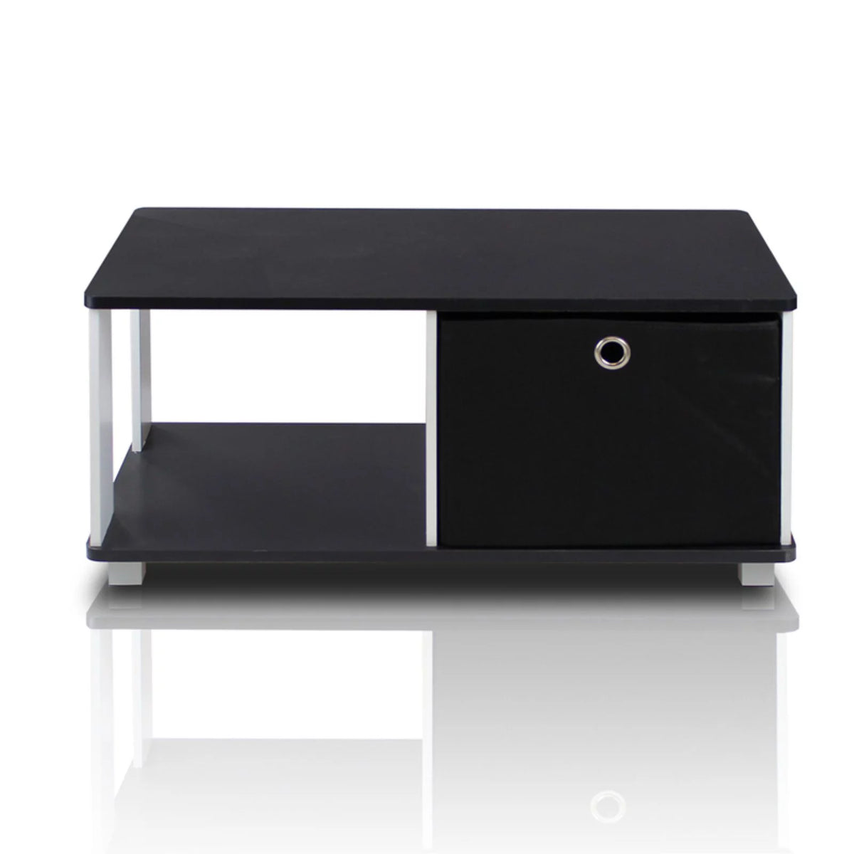 Black Coffee Table with Bin Drawer H91606