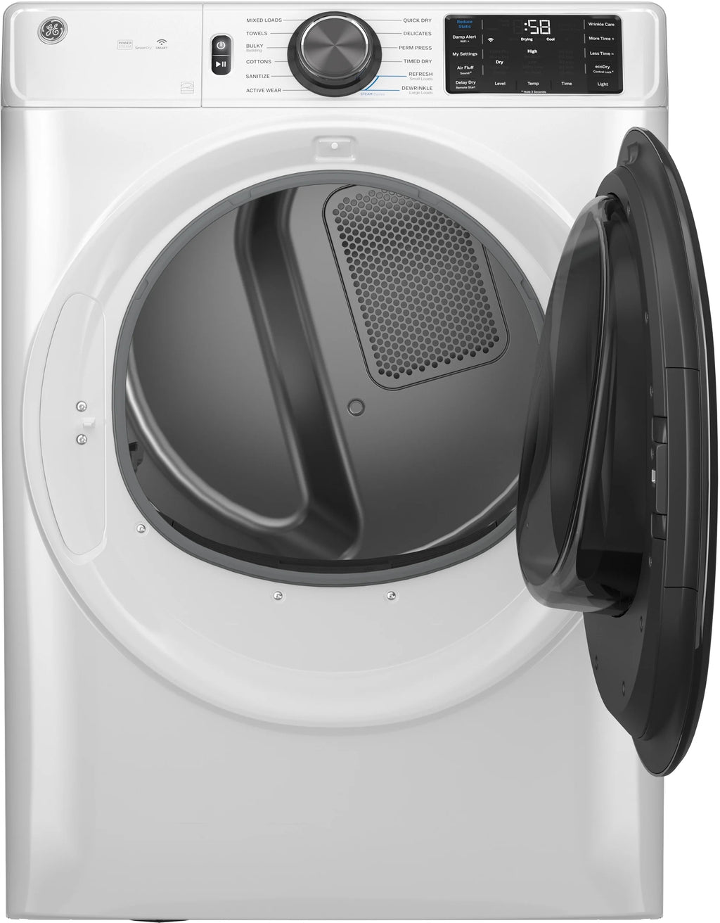 28 Inch Electric Dryer 7.8 CuFt with Steam and Sanitize A335