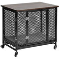 Dog Crate Furniture Side End Table with Tray G1597