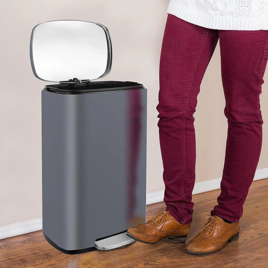 50L Stainless Steel Kitchen Step Trash Can J431042