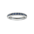 Sterling Silver Created Sapphire Eternity Ring N168558