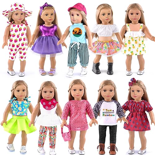 10 Sets 18 Inch Doll Clothes and Accessories T734