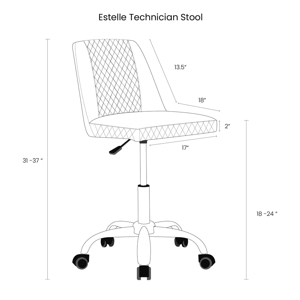 Cappuccino Adjustable Height Office Desk Chair Y578166