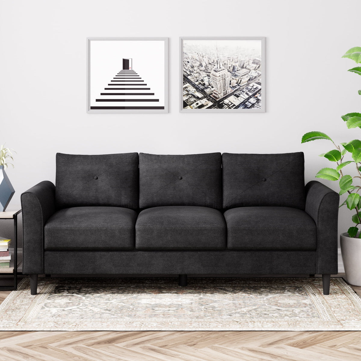 Black Sofa Couch E730