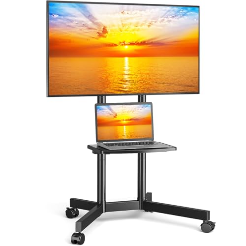 Height Adjustable Rolling TV Stand for 32-75 inch TVs M2755
