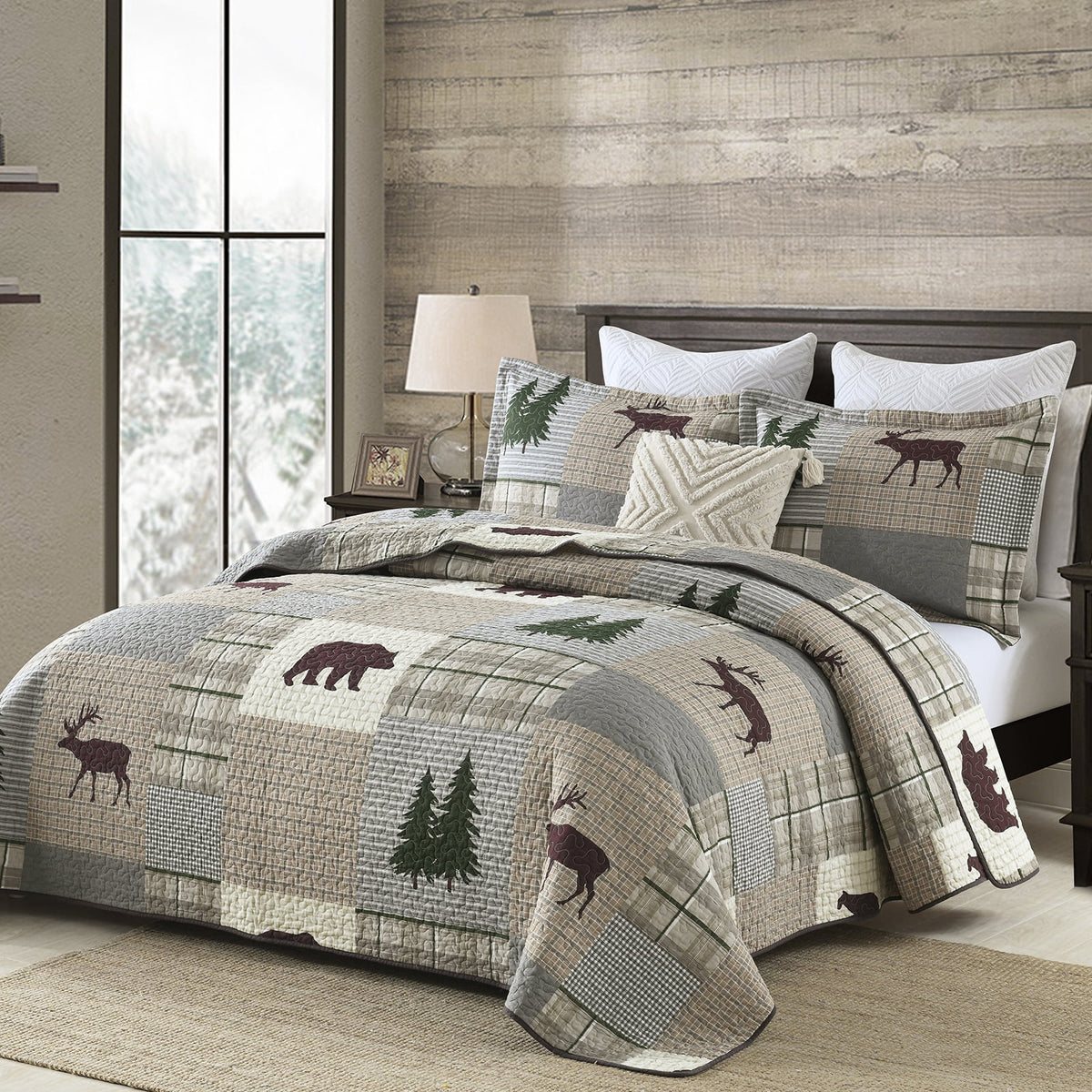 Cotton Queen Quilt 3-Piece Set F90563