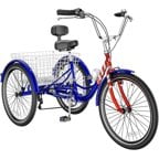 20/24/26 inch 7 Speed Adult Tricycle with Basket I2202