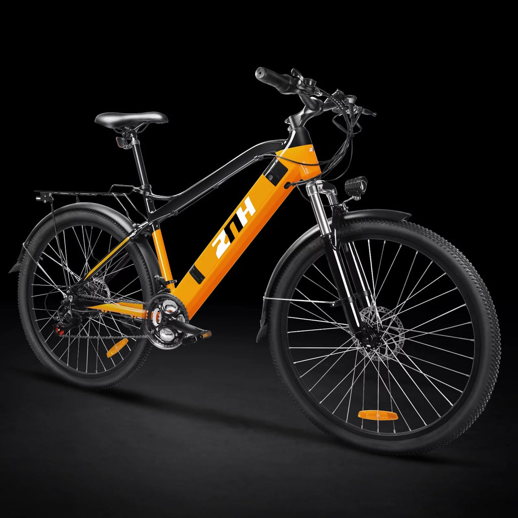26'' Electric Mountain Bike 350W Removable Battery 7 Speeds Orange V126520