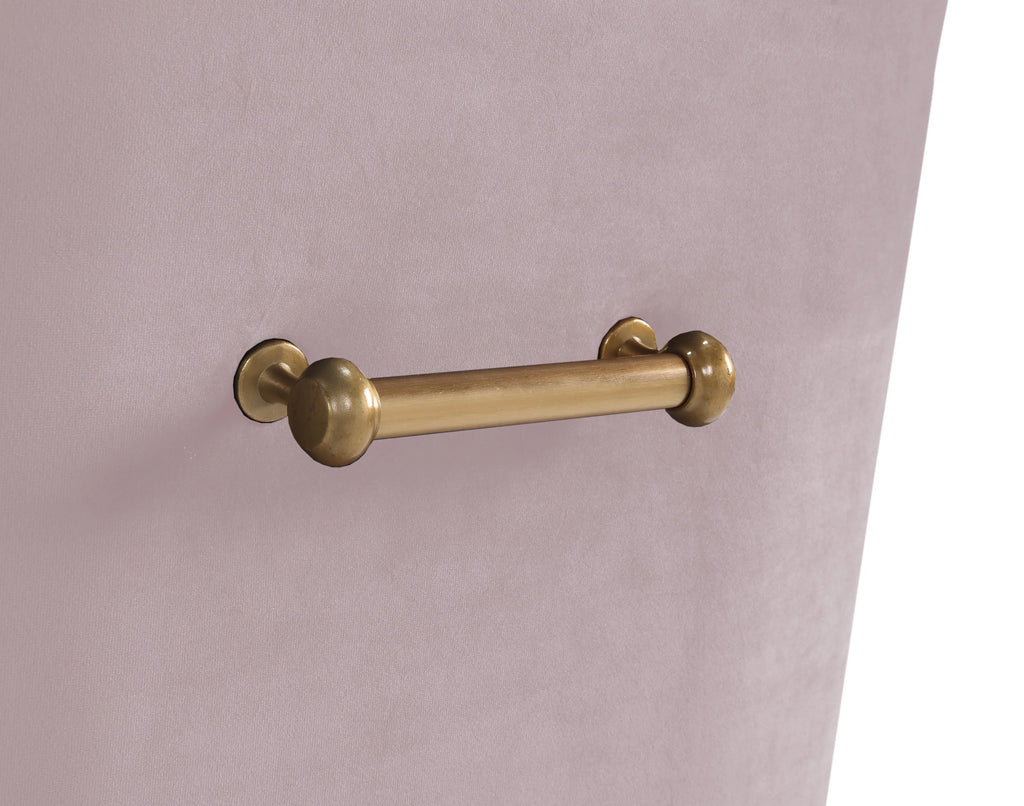 Blush Velvet Side Chair with Gold Legs A9319