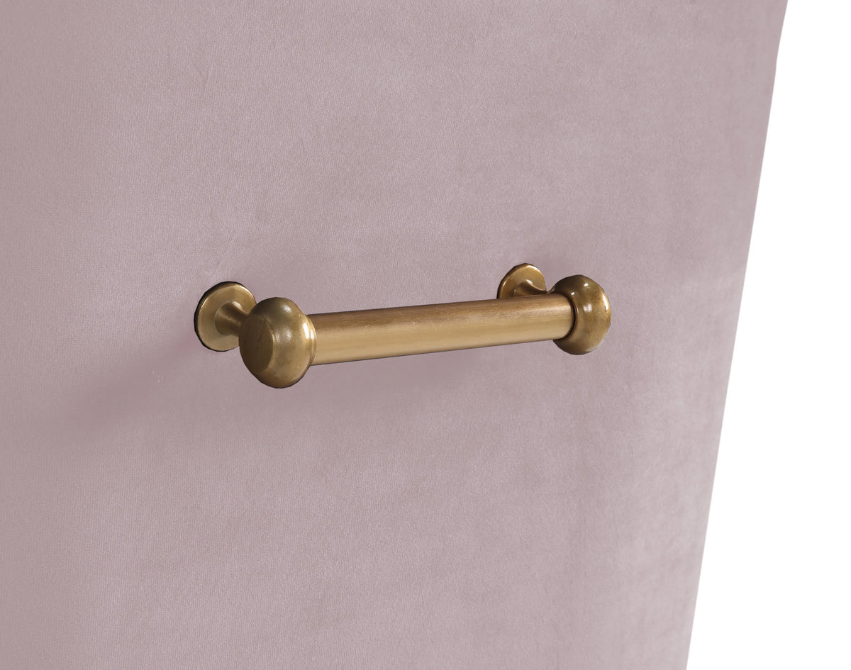 Blush Velvet Side Chair with Gold Legs A9319