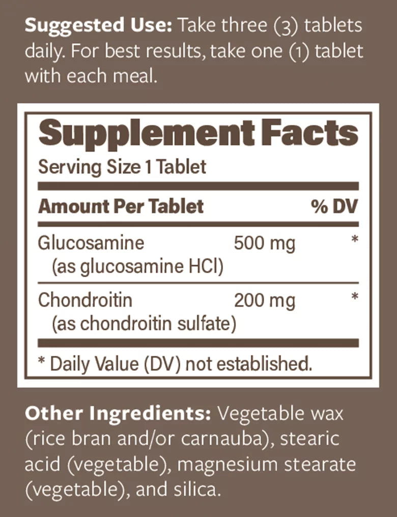 500mg Glucosamine & 200mg Chondroitin Tablets N183