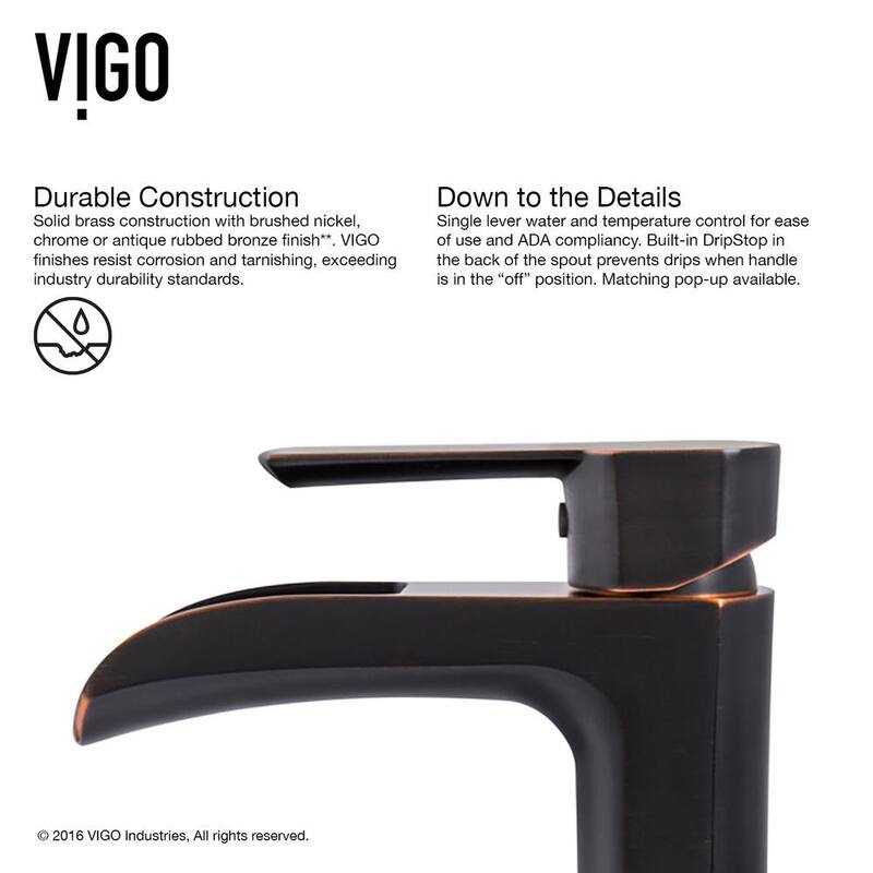 Single Handle Bathroom Vessel Faucet Set with Pop-Up Drain in Antique Rubbed Bronze P563357