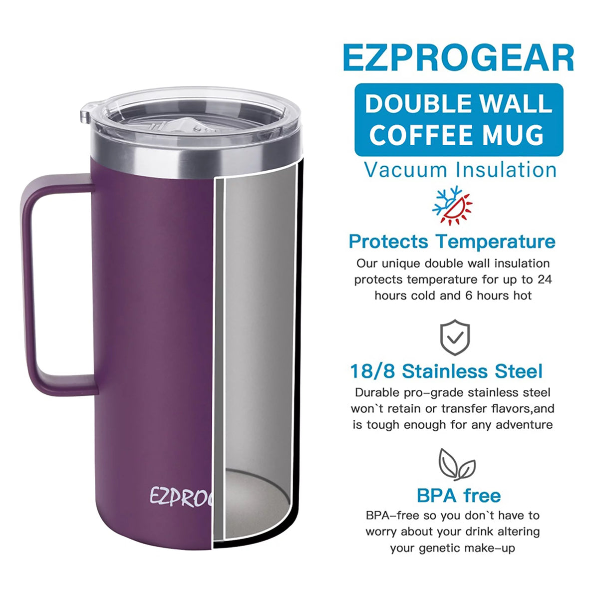 40 oz Stainless Steel Insulated Tumbler with Handle, Lid & Straws G644352