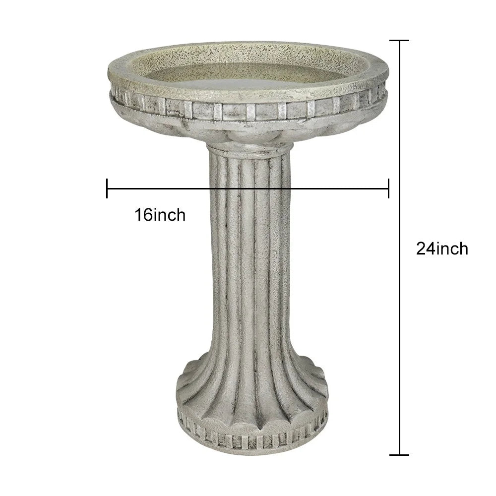 24" H Concrete Bird Bath X348548