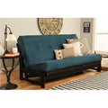 Mocha Full Size Futon Frame with Navy Mattress P903341
