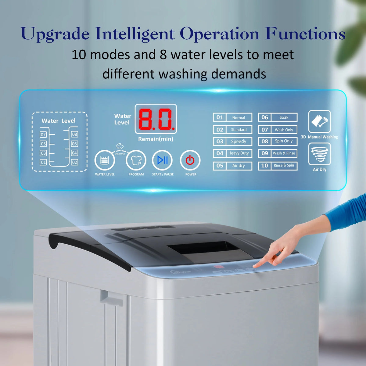 Portable 1.8Cu.ft Full Automatic Compact Laundry Washer V171