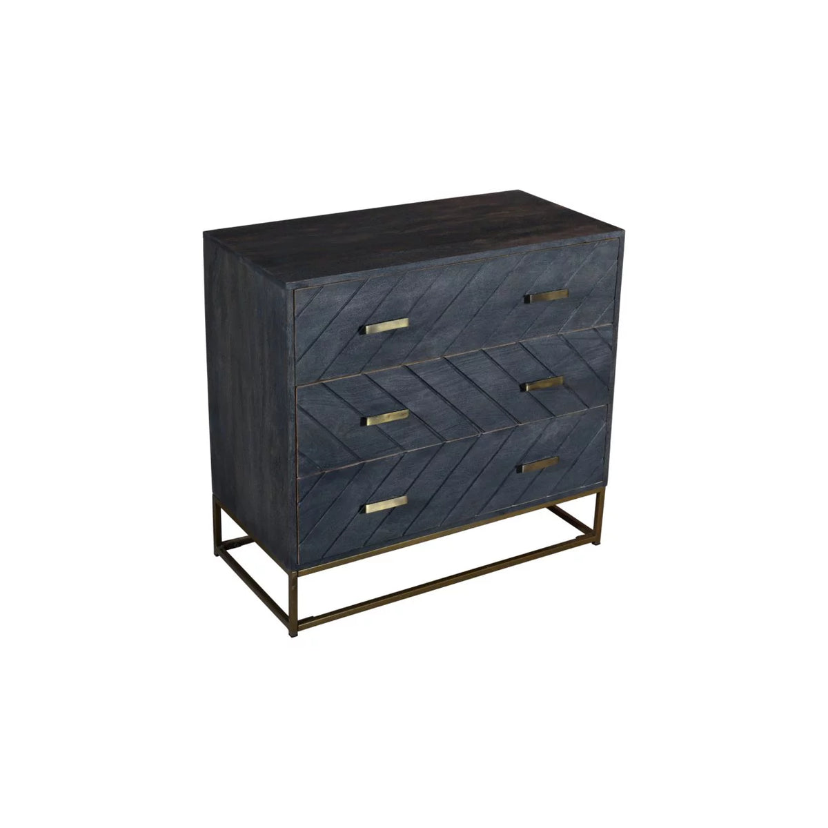 32 Inch 3 Drawer Mango Wood Dresser Chest S187730