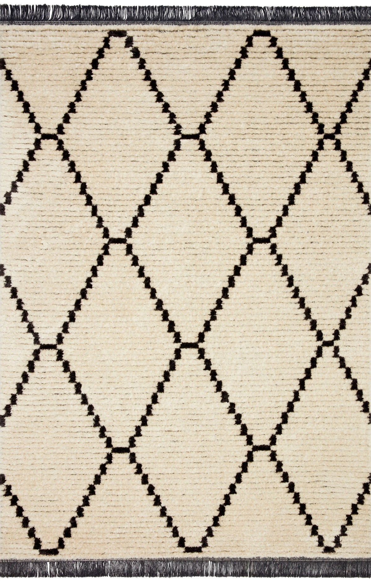 Cream Charcoal 9'2 x 13' Rug W384421