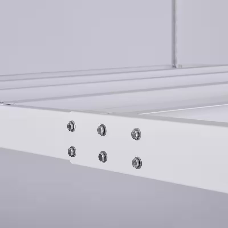 Adjustable Height White Overhead Ceiling Storage Rack C492