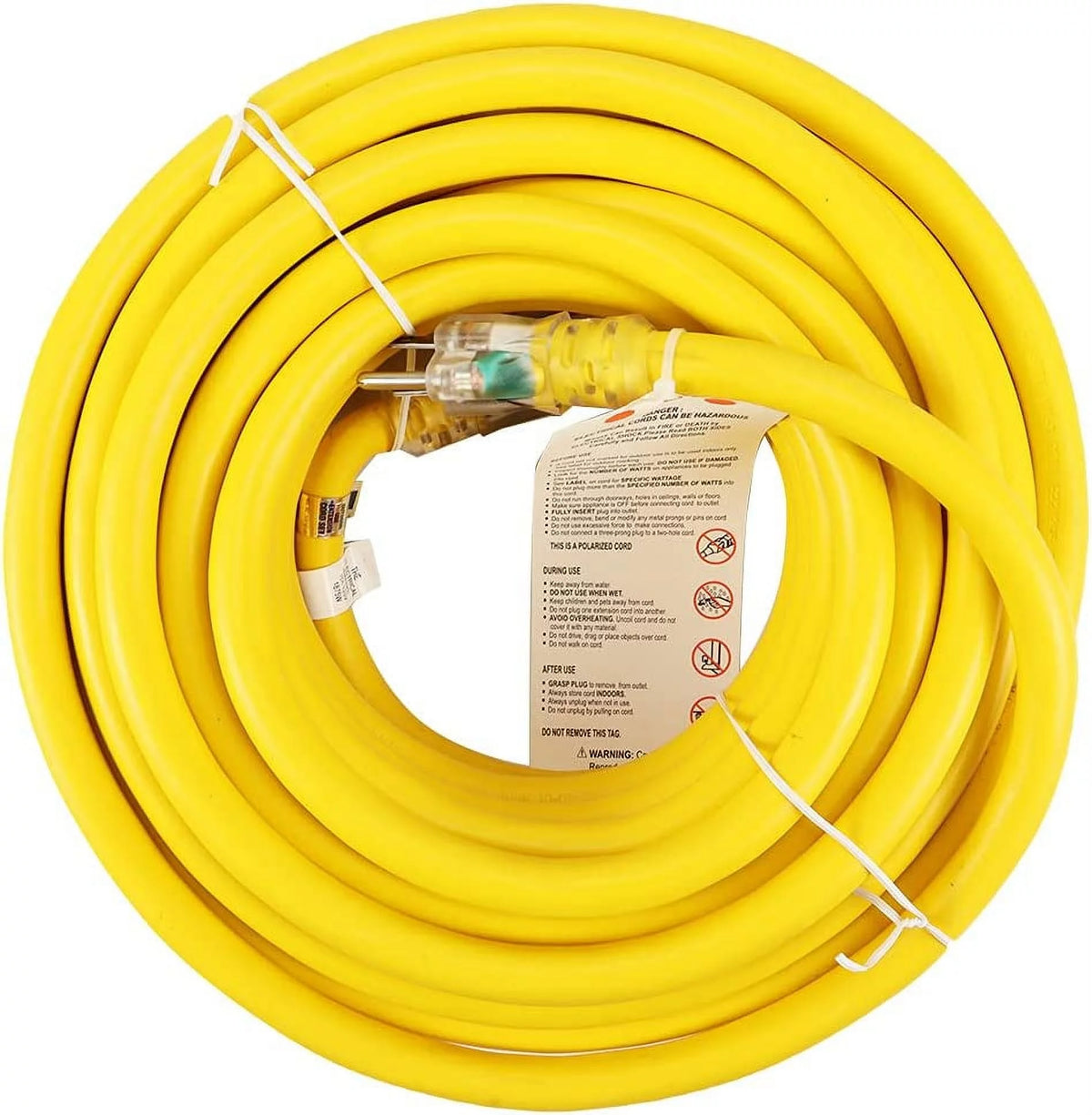 25 Ft 10/3 SJTW Yellow Outdoor/Indoor Extension Cord H512747
