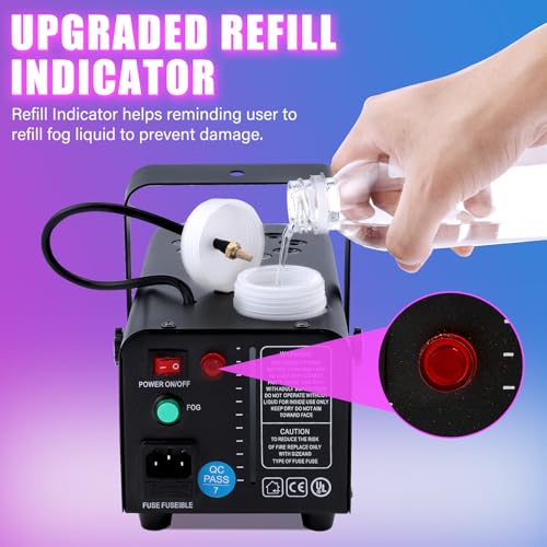 500W Fog Machine with 9 LED Lights T1899
