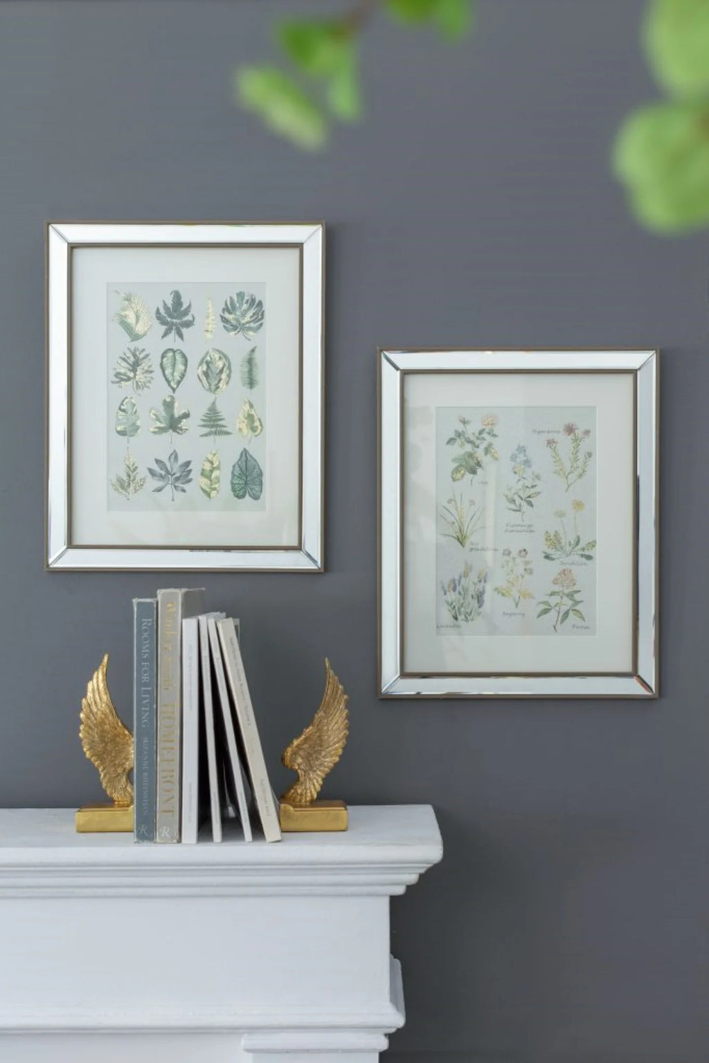 Botanical Framed Wall Art 19.75" x 15.75" 2ct Z8492