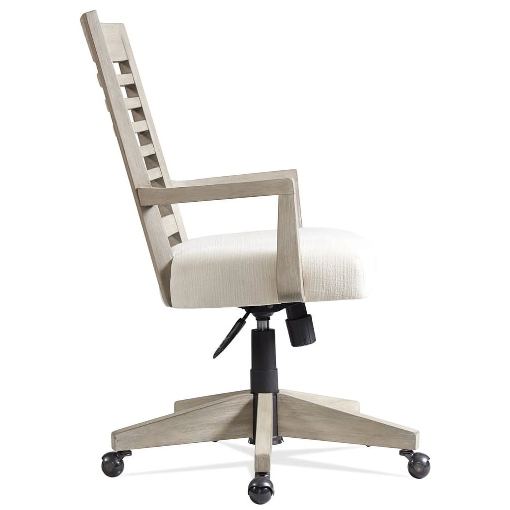 Upholstered Wood Desk Chair in Taupe Tan T79515