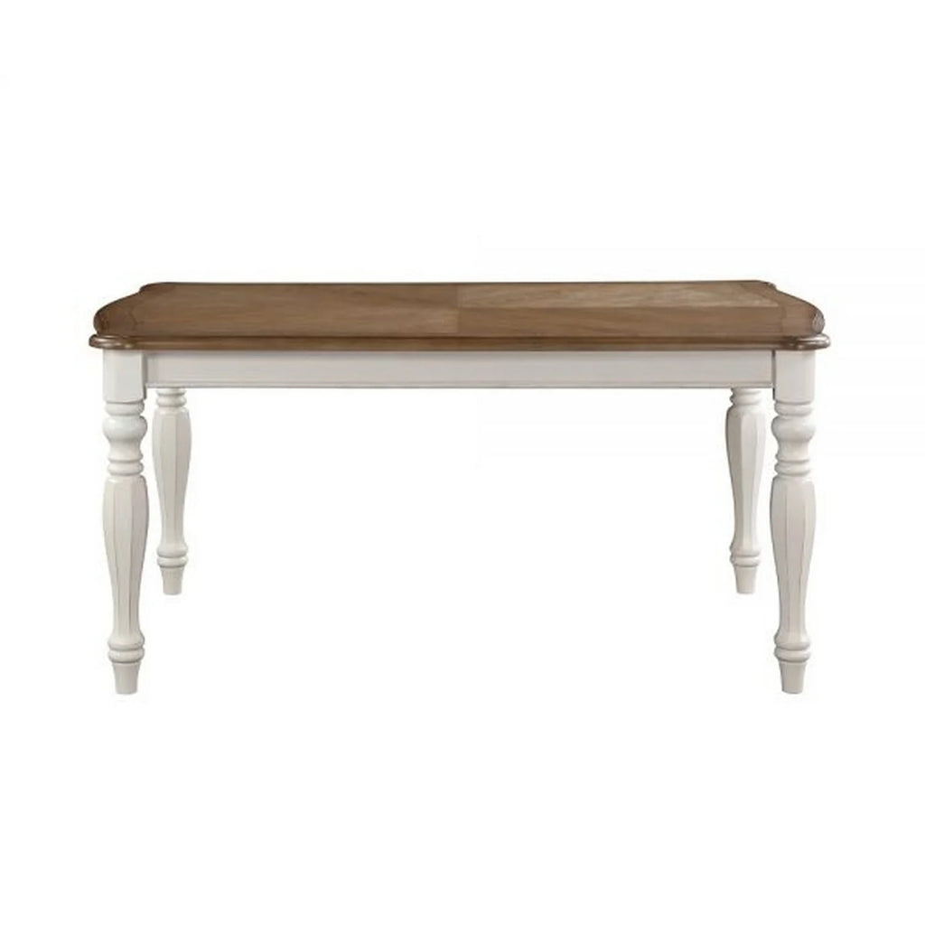 68 Inch Rustic Brown Rubberwood Dining Table M53473
