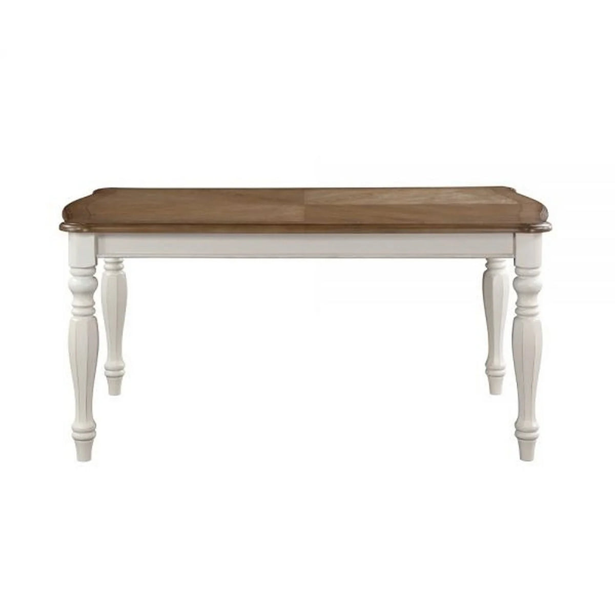 68 Inch Rustic Brown Rubberwood Dining Table M53473