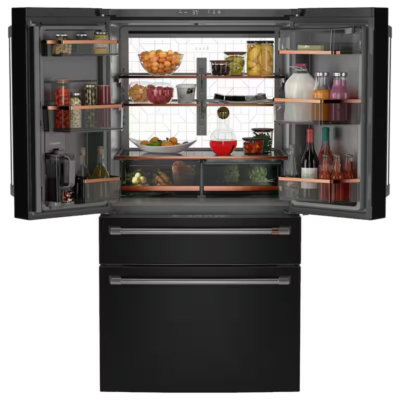28.7 cu. ft. Smart Four Door French Door Refrigerator in Matte Black A478989