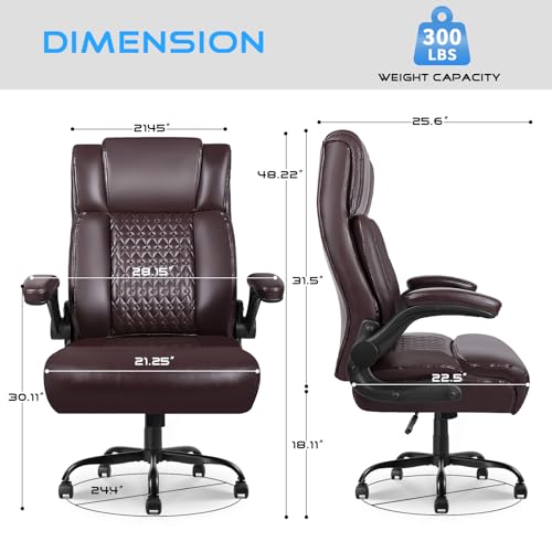 Black Big and Tall Ergonomic Office Chair with Lumbar Support K94813