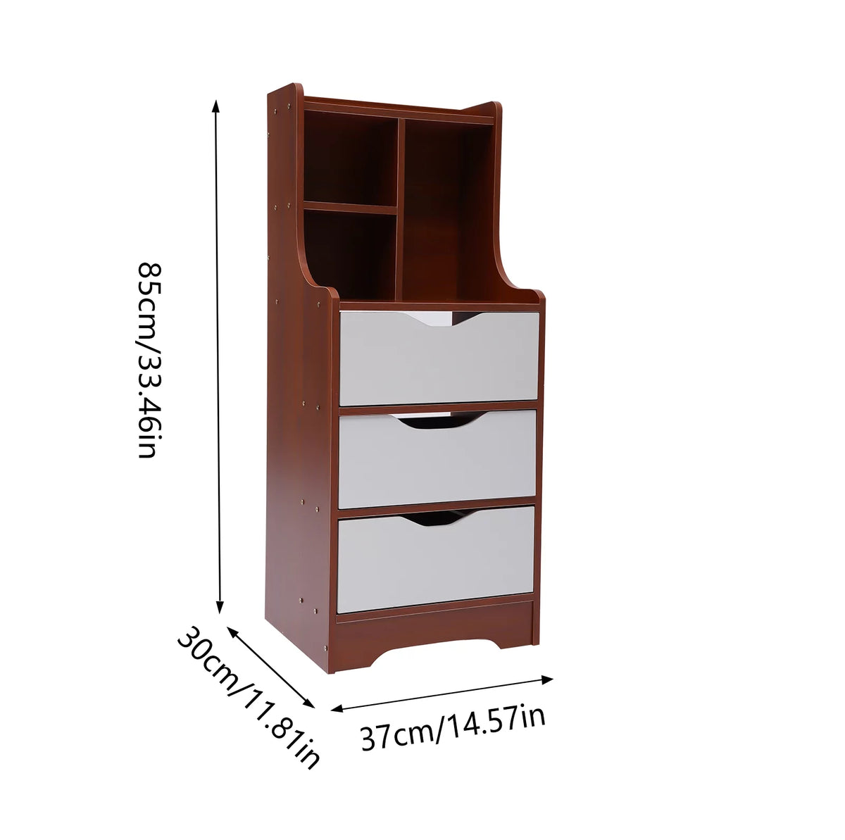 Wood Nightstand with Storage B7008