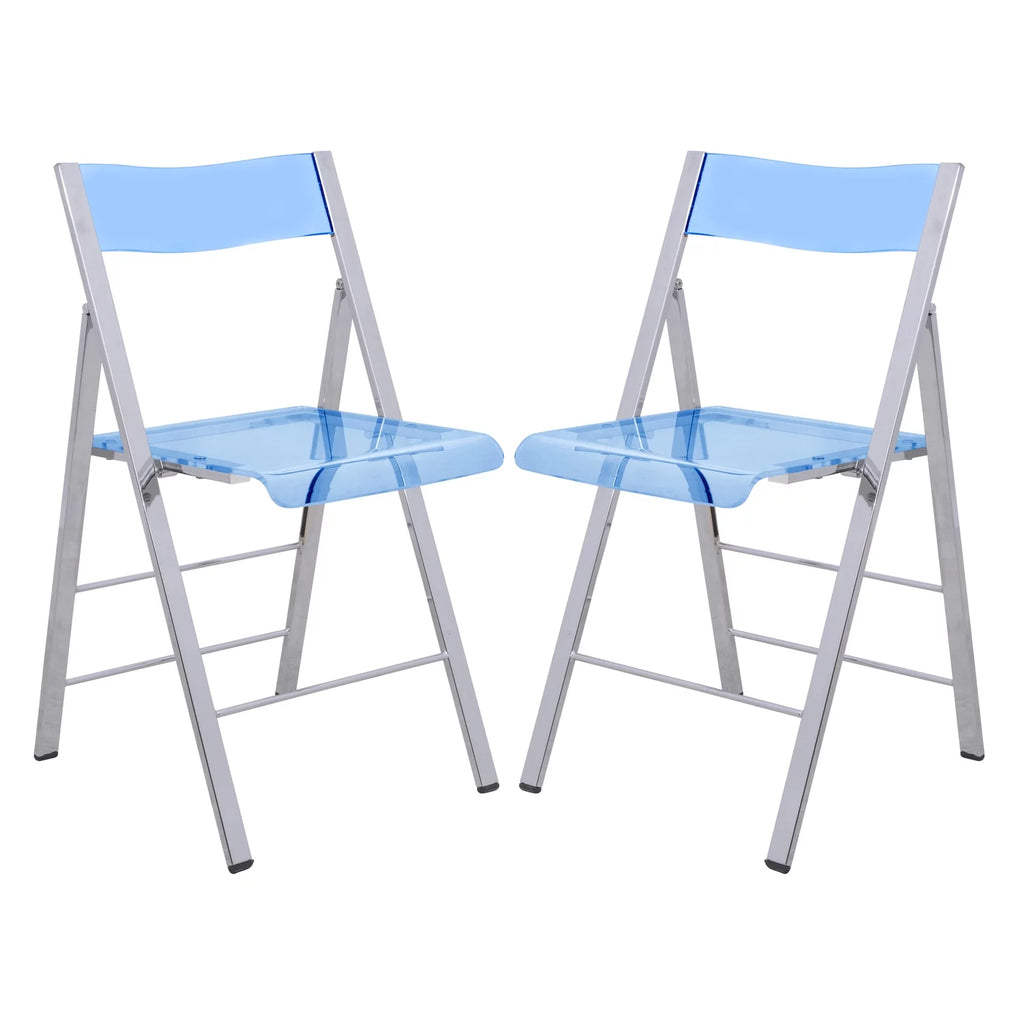 Acrylic Folding Chair, Set of 2 D772