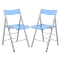 Acrylic Folding Chair, Set of 2 D772
