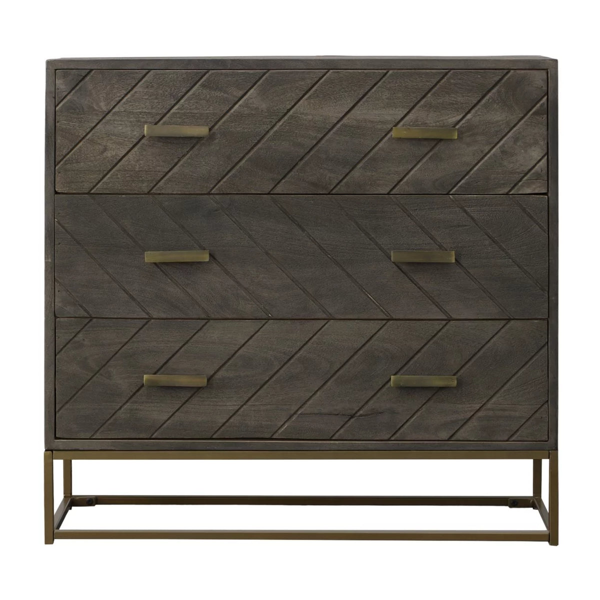 32 Inch 3 Drawer Mango Wood Dresser Chest S187730