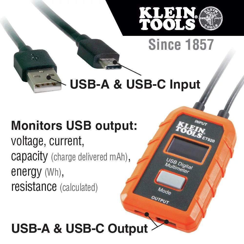 USB-A and USB-C Digital Meter T1530