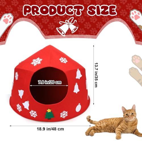 Large Christmas Cat Bed with Detachable Washable Cover R86058