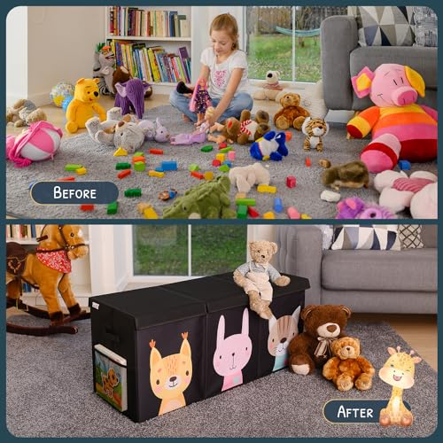 Extra Large Collapsible Toy Storage Organizer with Lid and Dividers M21690