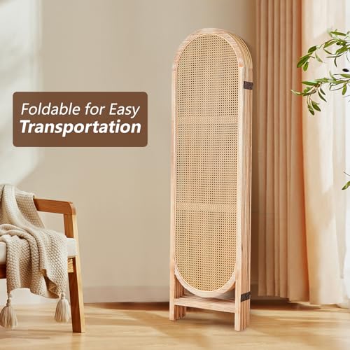 3 Panel Folding Rattan Room Divider S79106