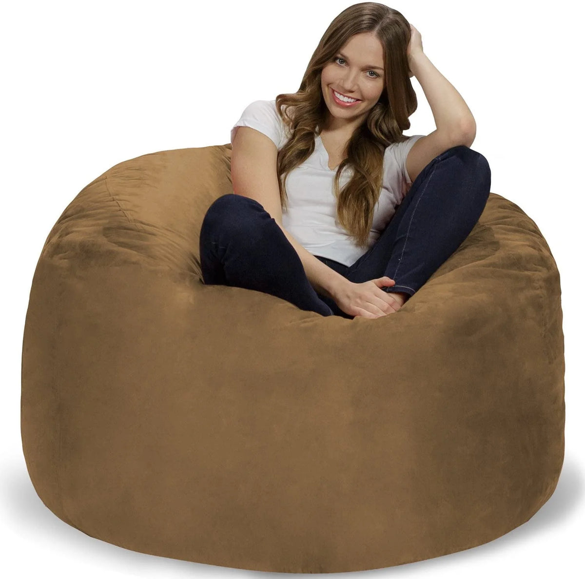 Charcoal 4 ft Memory Foam Bean Bag Chair S967