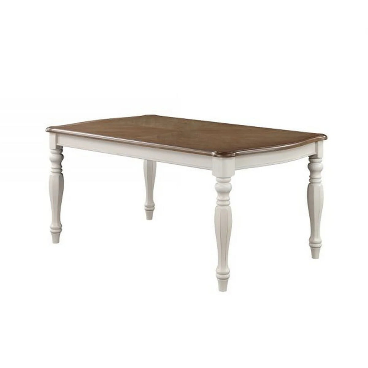 68 Inch Rustic Brown Rubberwood Dining Table M53473