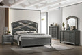 5pc Bedroom Furniture Set King Bed Dresser Mirror Nightstand J349